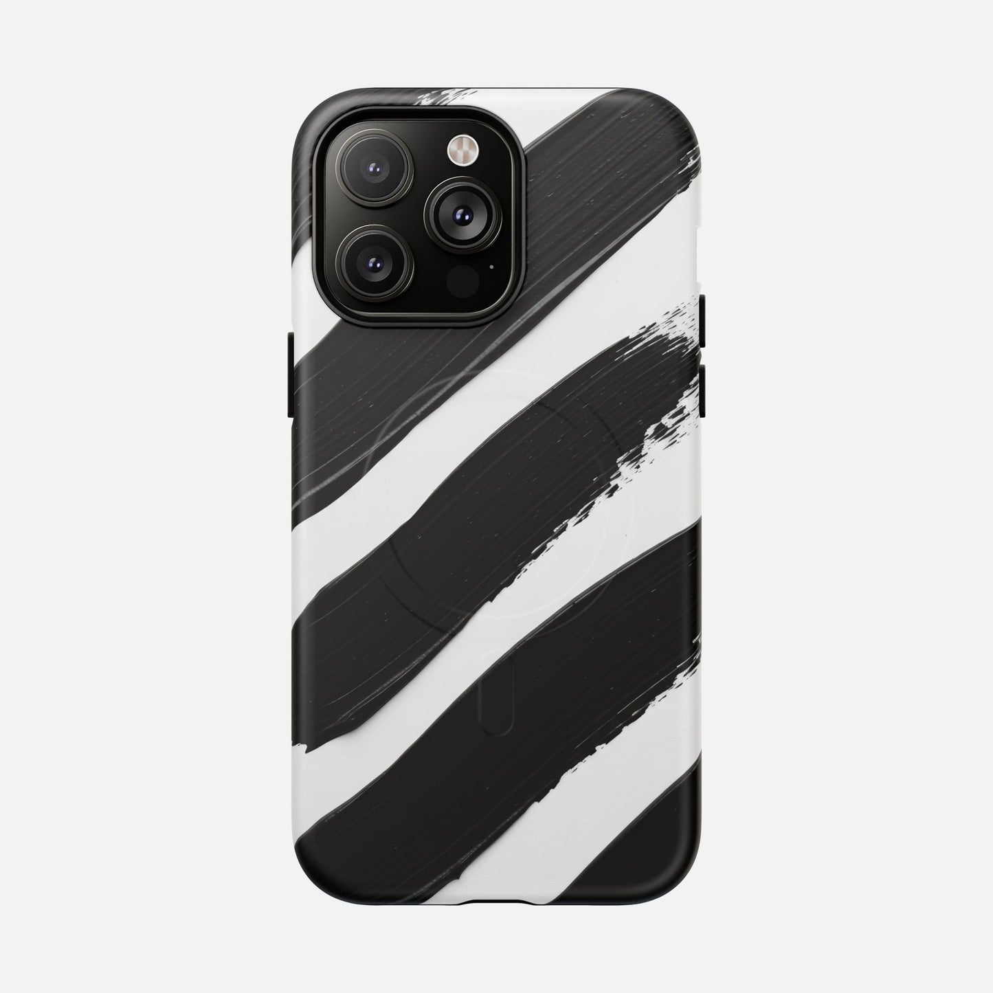 Abstract Black Brushstroke iPhone Case — Tough Magnetic | MagSafe Compatible