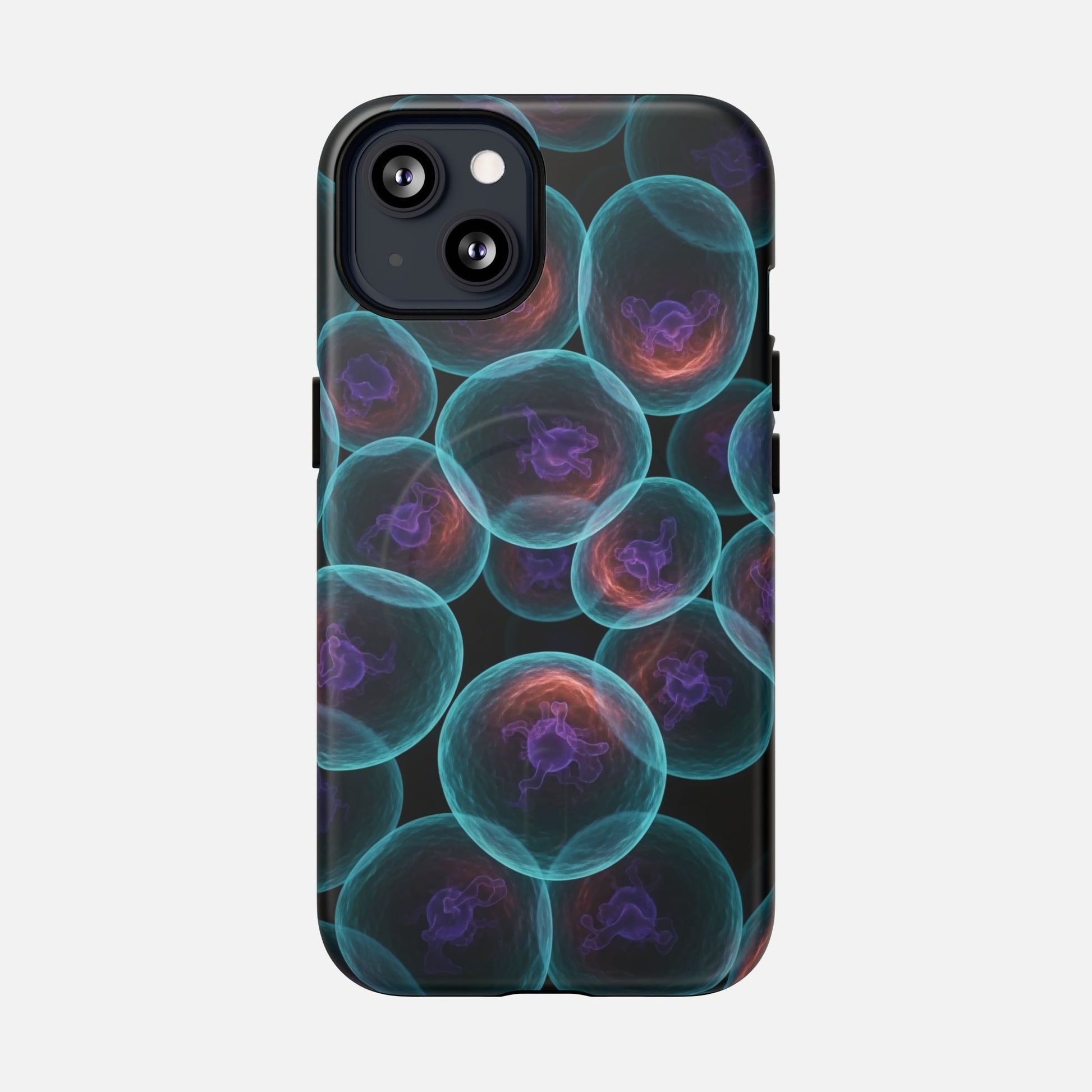 Abstract Neon Bubbles Magnetic Phone Case — Protective Tough Magnetic iPhone Cover iPhone 13 Matte Phone Case
