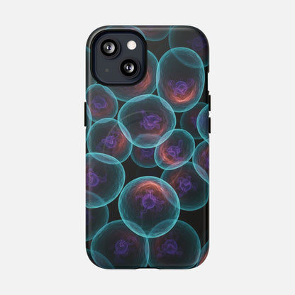 Abstract Neon Bubbles Magnetic Phone Case — Protective Tough Magnetic iPhone Cover iPhone 13 Matte Phone Case