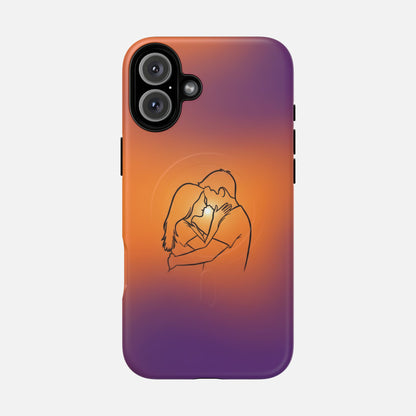 Romantic Sunset Couple iPhone Case — Tough Magnetic | MagSafe Compatible