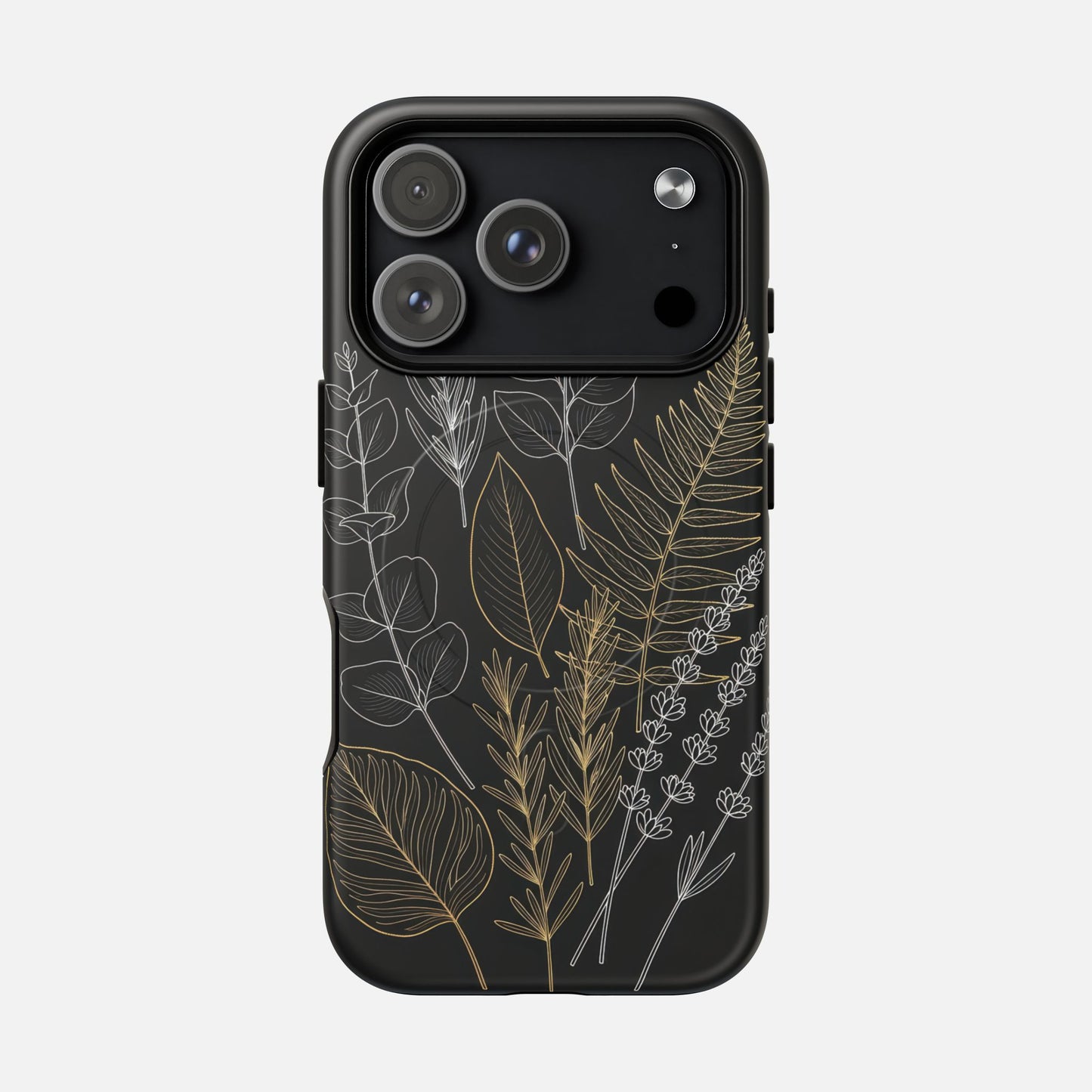 Tough Magnetic Case — Botanical Gold & Silver Fern Phone Cover iPhone 17 Pro Matte Phone Case
