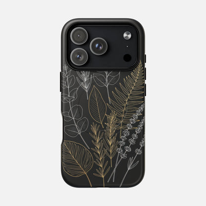 Tough Magnetic Case — Botanical Gold & Silver Fern Phone Cover iPhone 17 Pro Matte Phone Case