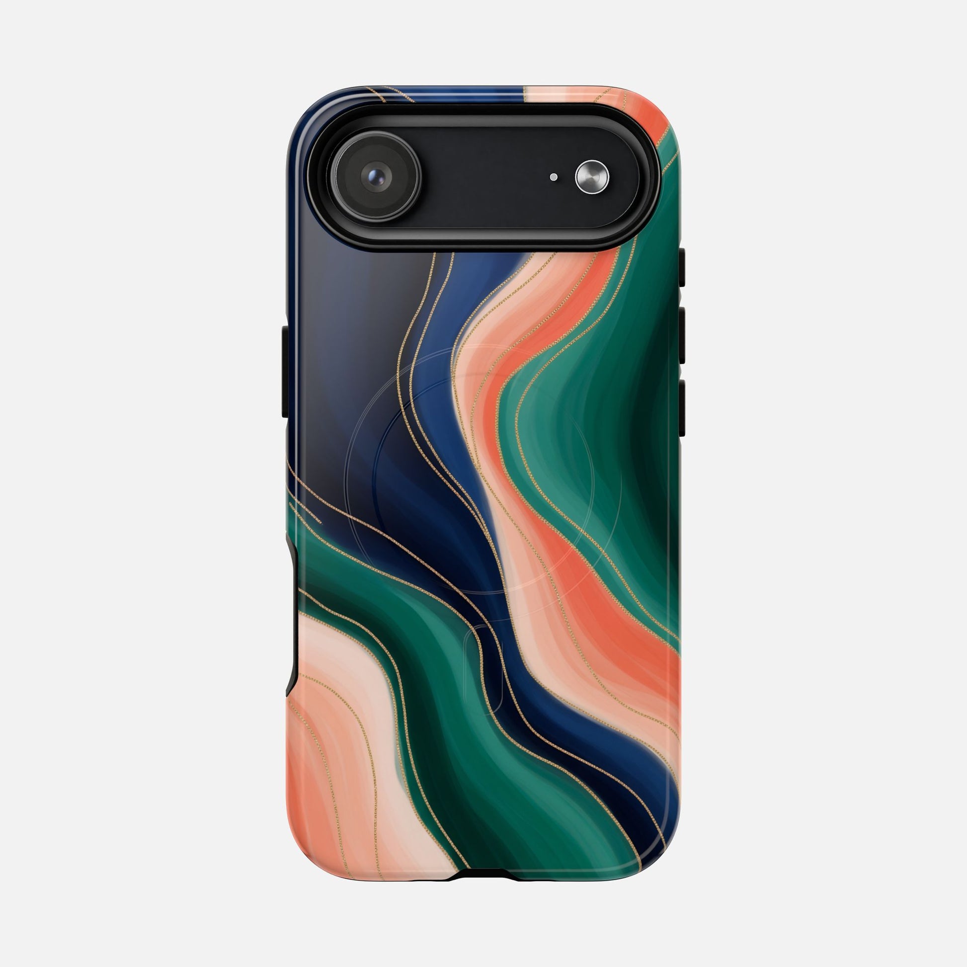 Magnetic Tough Case — Abstract Ocean Wave Design Phone Cover iPhone 17 Air Glossy Phone Case
