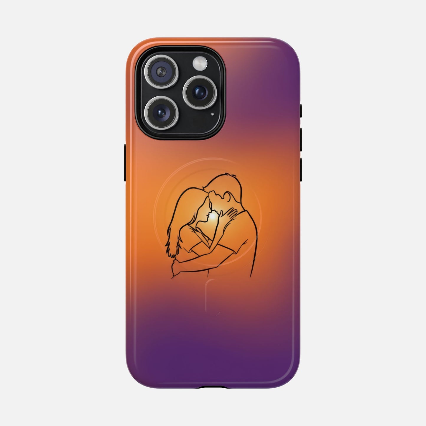 Romantic Sunset Couple iPhone Case — Tough Magnetic | MagSafe Compatible