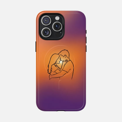 Romantic Sunset Couple iPhone Case — Tough Magnetic | MagSafe Compatible