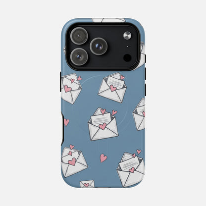 Love Letter Envelopes Pattern iPhone Case — Tough Magnetic | MagSafe Compatible