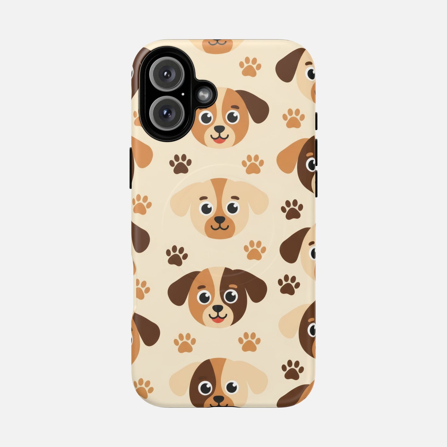 Cute Cartoon Puppy Paw Tough Magnetic Phone Case iPhone 16 Plus Matte Phone Case