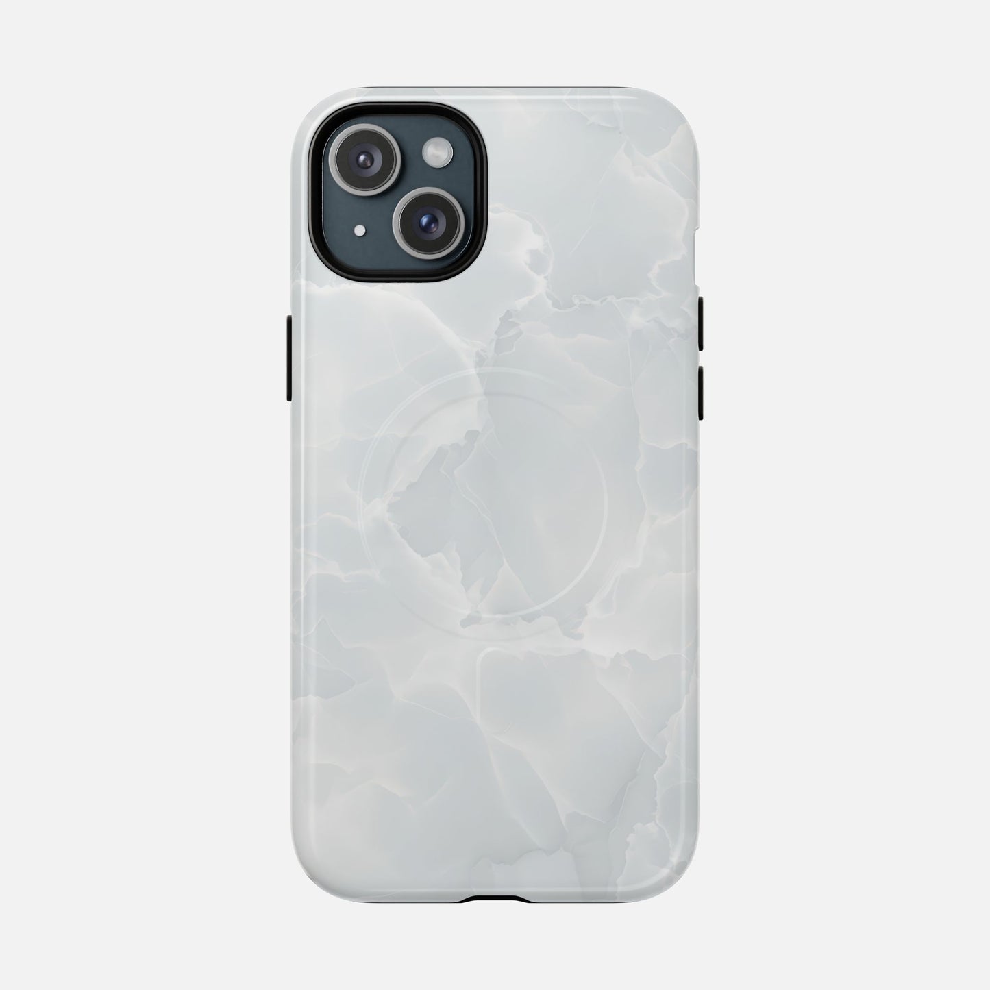 Marble White iPhone Case — Tough Magnetic | MagSafe Compatible