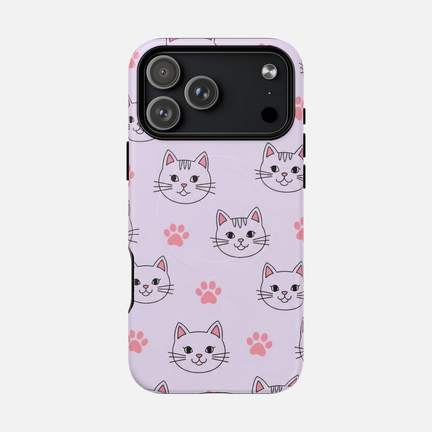 Cute Pink Cat Paw iPhone Case — Tough Magnetic | MagSafe Compatible