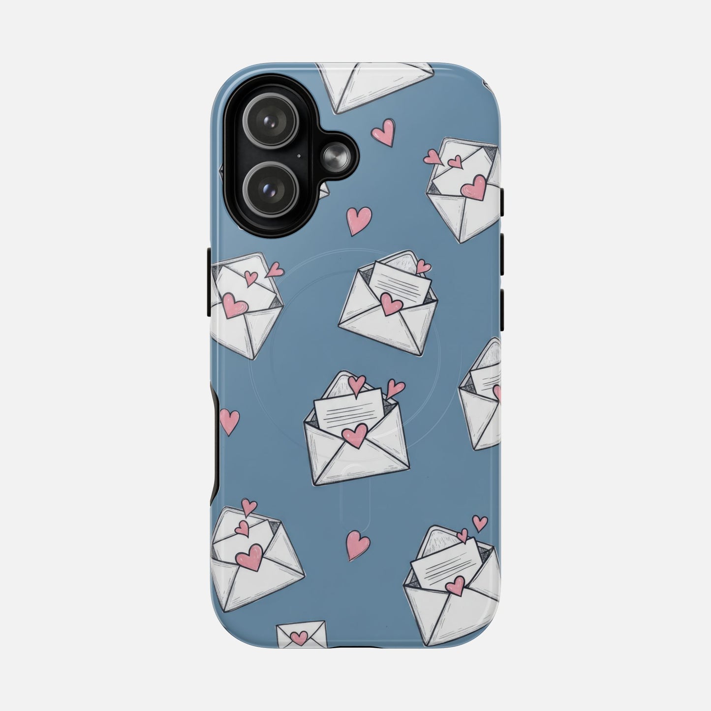 Love Letter Envelopes Pattern iPhone Case — Tough Magnetic | MagSafe Compatible