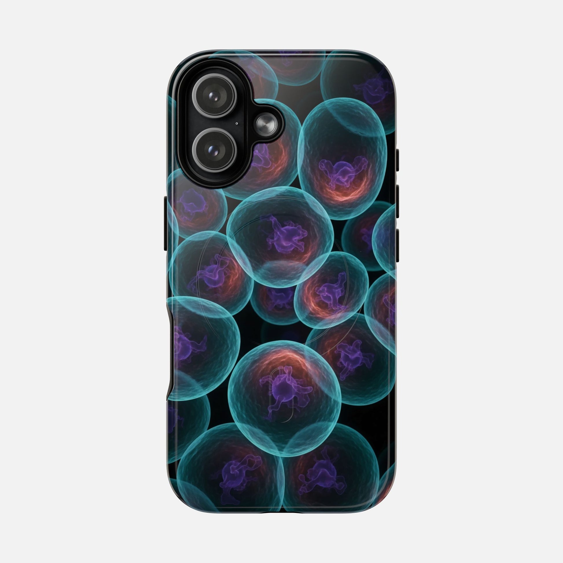 Abstract Neon Bubbles Magnetic Phone Case — Protective Tough Magnetic iPhone Cover iPhone 17 Glossy Phone Case