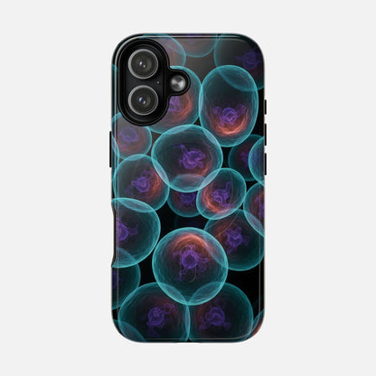 Abstract Neon Bubbles Magnetic Phone Case — Protective Tough Magnetic iPhone Cover iPhone 17 Glossy Phone Case