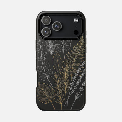 Tough Magnetic Case — Botanical Gold & Silver Fern Phone Cover iPhone 17 Pro Max Matte Phone Case