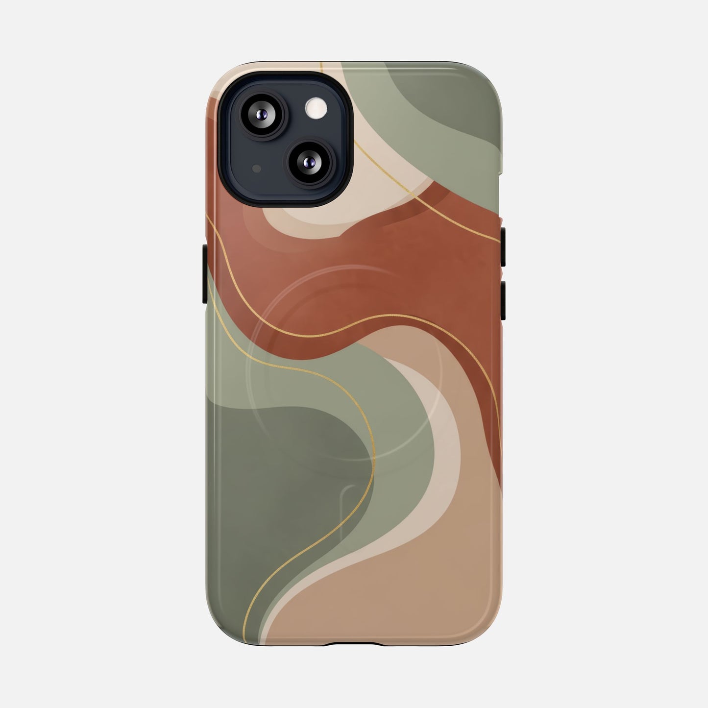 Abstract Earth Tone iPhone Case — Tough Magnetic | MagSafe Compatible