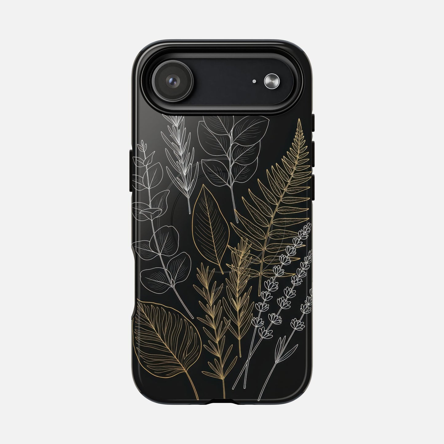 Tough Magnetic Case — Botanical Gold & Silver Fern Phone Cover iPhone 17 Air Glossy Phone Case