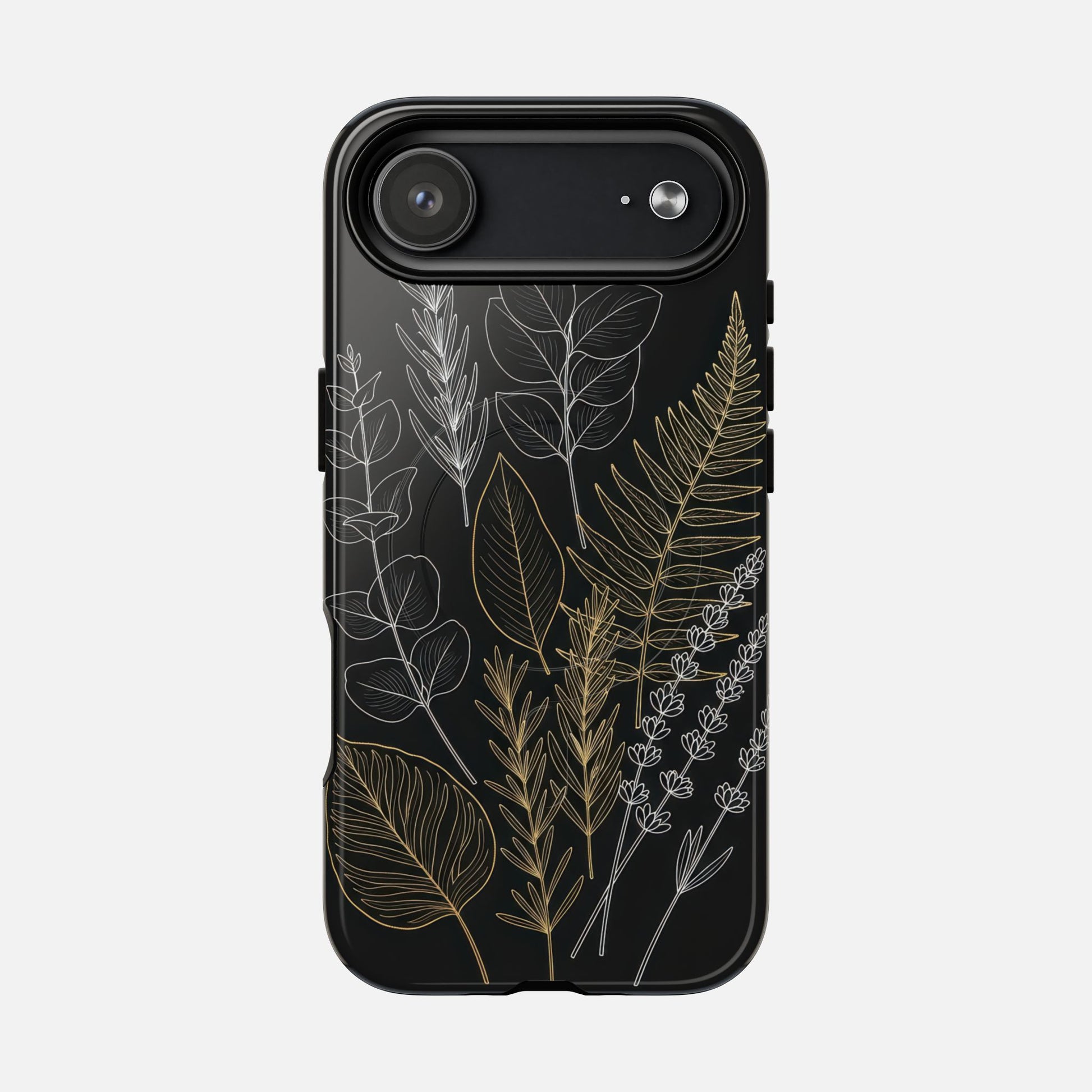 Tough Magnetic Case — Botanical Gold & Silver Fern Phone Cover iPhone 17 Air Glossy Phone Case