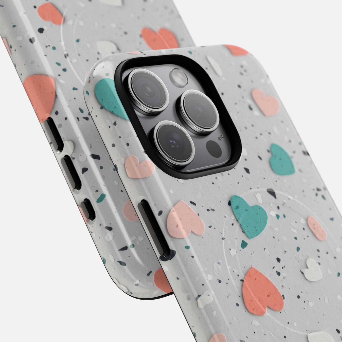 Colorful Terrazzo Love Design iPhone Case — Tough Magnetic | MagSafe Compatible
