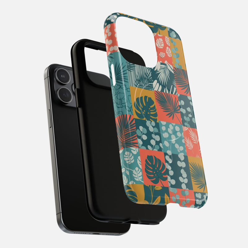 Tropical Patchwork iPhone Case — Tough Magnetic | MagSafe Compatible