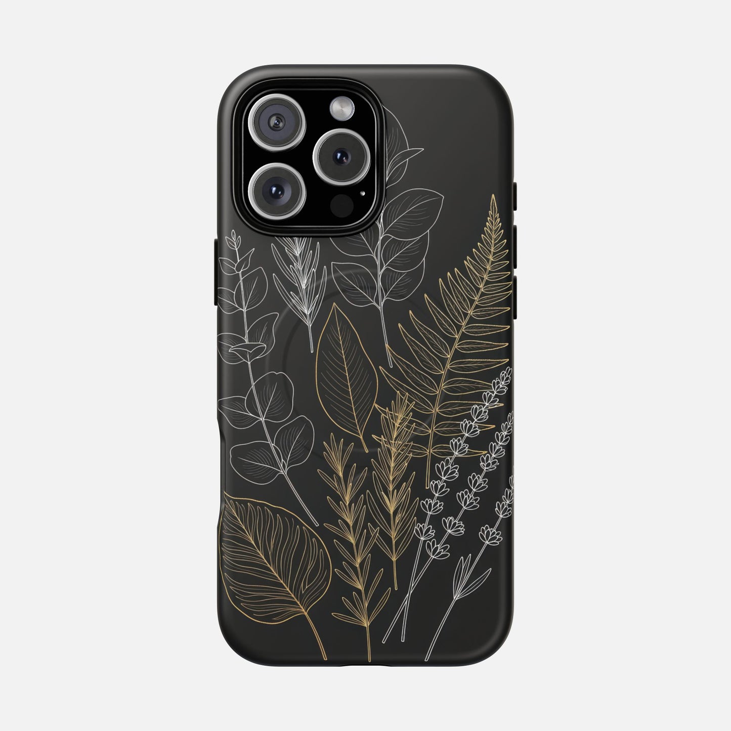 Tough Magnetic Case — Botanical Gold & Silver Fern Phone Cover iPhone 16 Pro Max Matte Phone Case