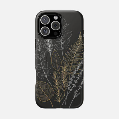 Tough Magnetic Case — Botanical Gold & Silver Fern Phone Cover iPhone 16 Pro Max Matte Phone Case