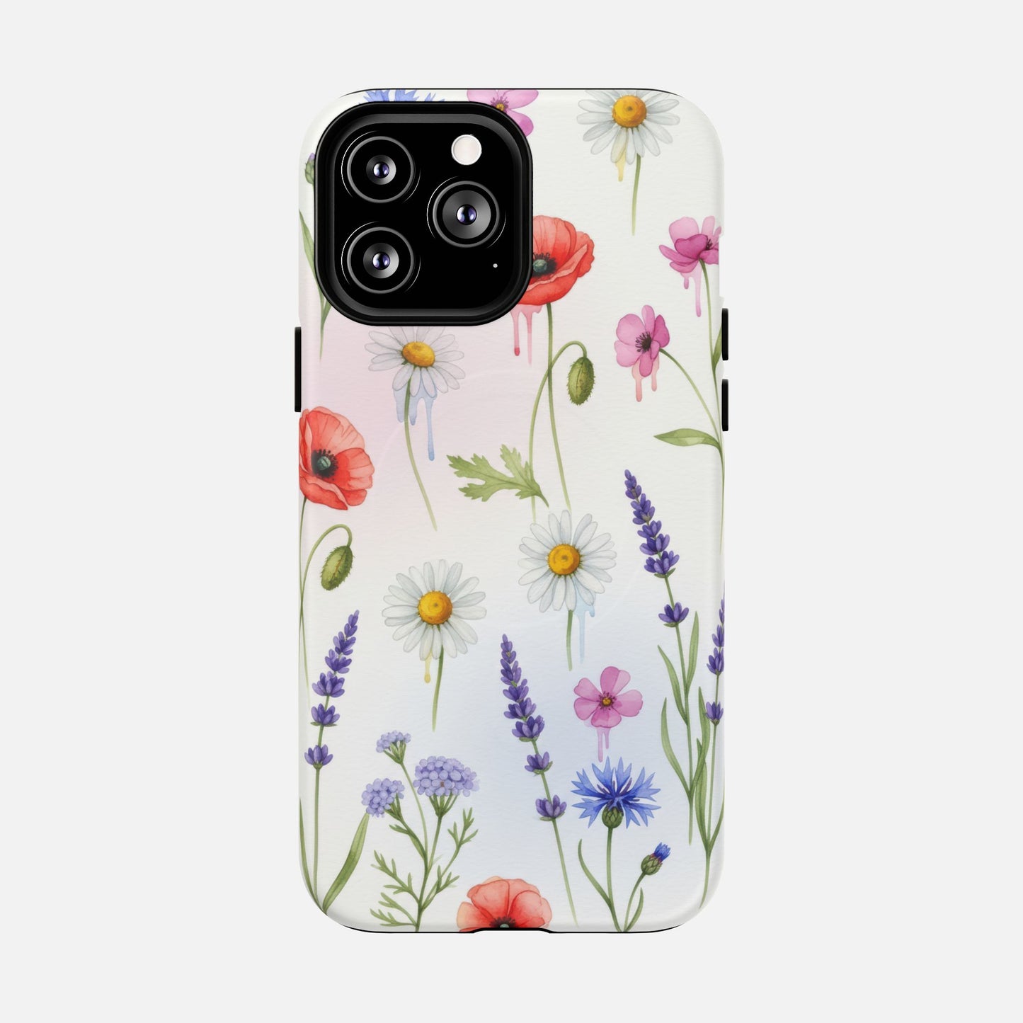 Floral Wildflower Poppies, Daisies & Lavender iPhone Case — Tough Magnetic | MagSafe Compatible
