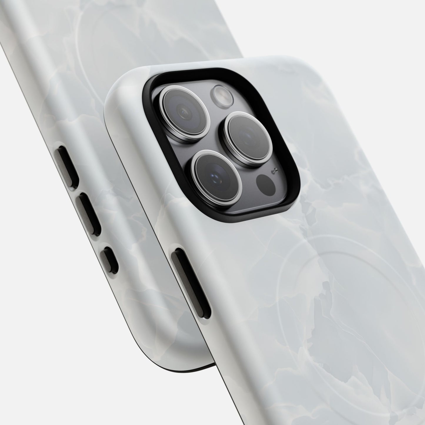 Marble White iPhone Case — Tough Magnetic | MagSafe Compatible