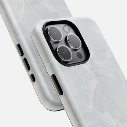 Marble White iPhone Case — Tough Magnetic | MagSafe Compatible