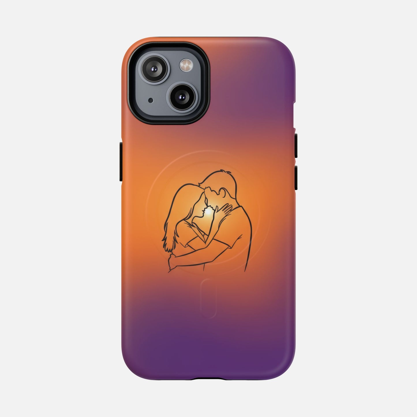 Romantic Sunset Couple iPhone Case — Tough Magnetic | MagSafe Compatible