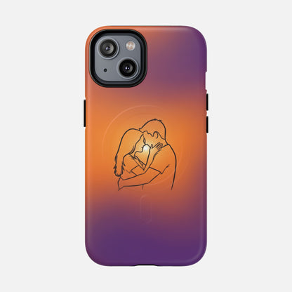 Romantic Sunset Couple iPhone Case — Tough Magnetic | MagSafe Compatible