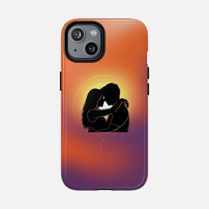 Romantic Sunset Silhouette Couple iPhone Case — Tough Magnetic | MagSafe Compatible