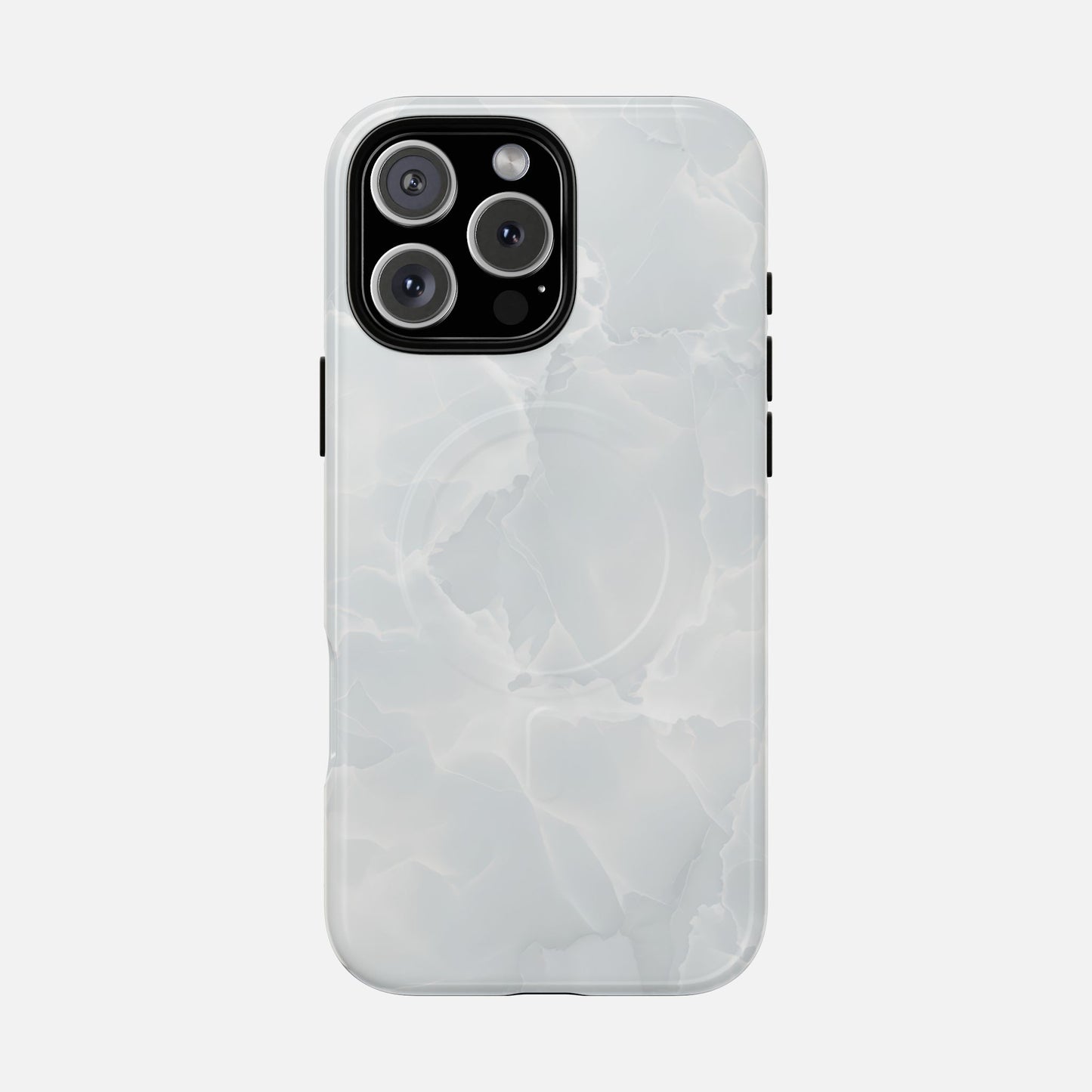 Marble White iPhone Case — Tough Magnetic | MagSafe Compatible
