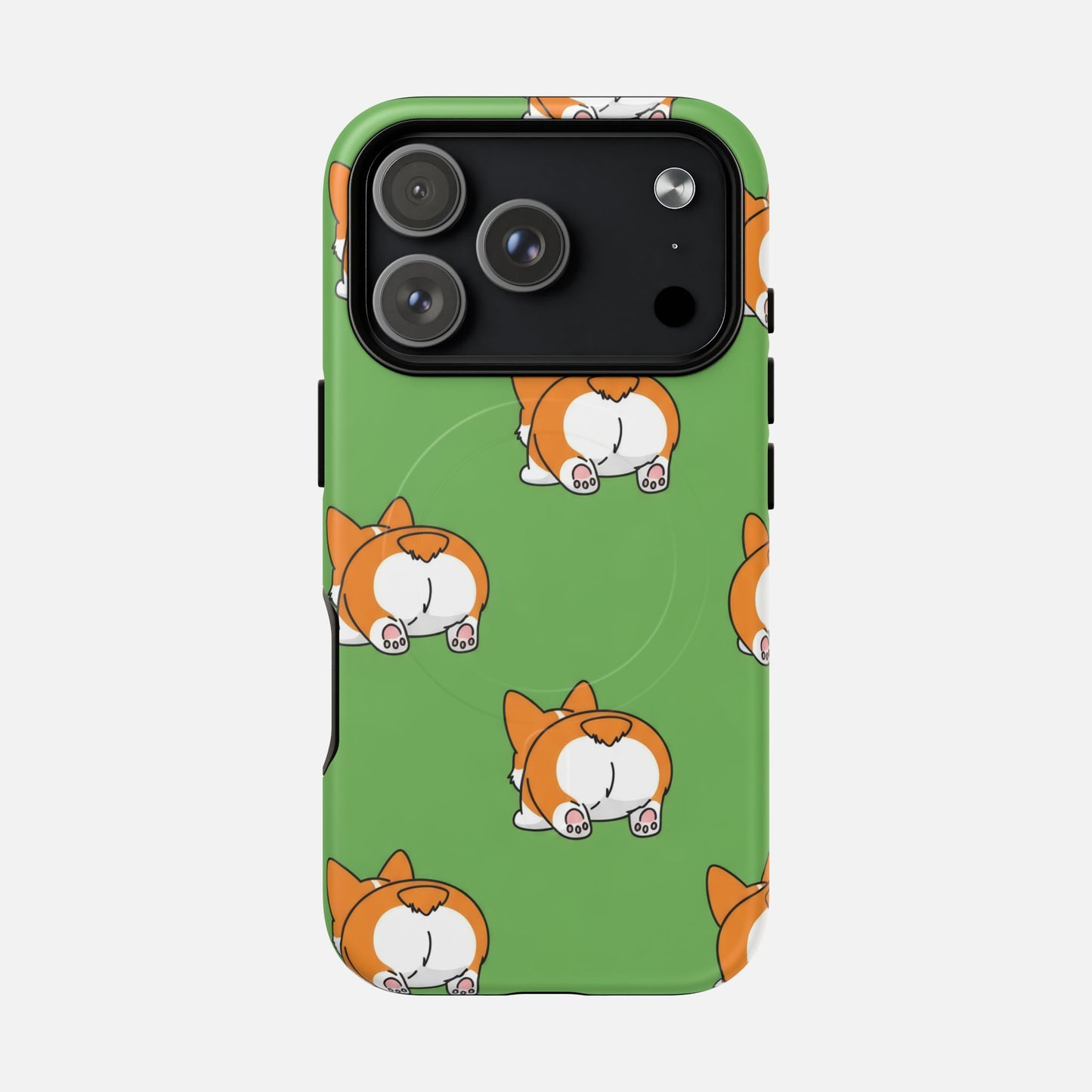 Corgi Bum Magnetic Tough Case — Cute Cartoon Dog Phone Cover iPhone 17 Pro Matte Phone Case