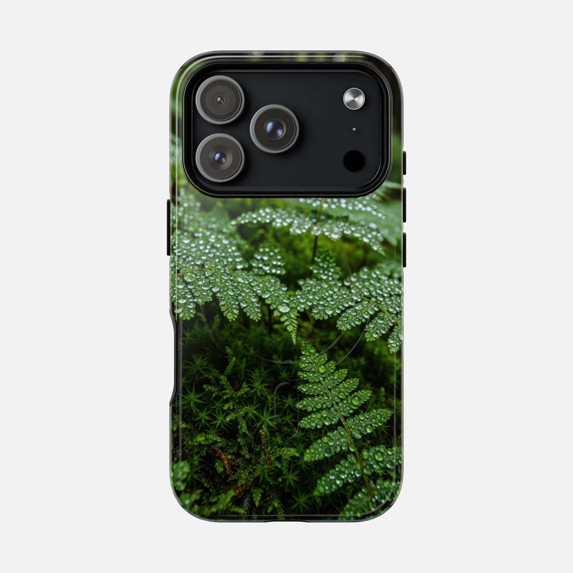 Fern Dew Tough Magnetic Phone Case — Nature Photography Protective Cover iPhone 17 Pro Glossy Phone Case
