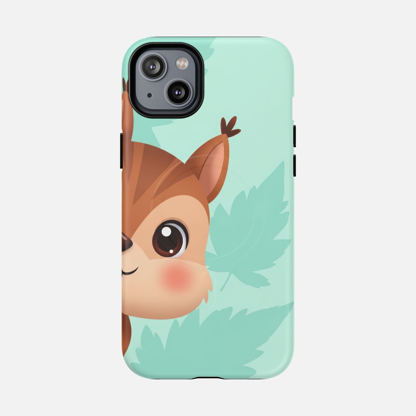 Cute Squirrel With Mint Leaves iPhone Case — Tough Magnetic | MagSafe Compatible