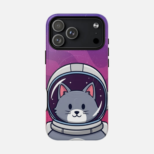 Astronaut Cat Phone Case - Cute Space Helmet iPhone Protective Case
