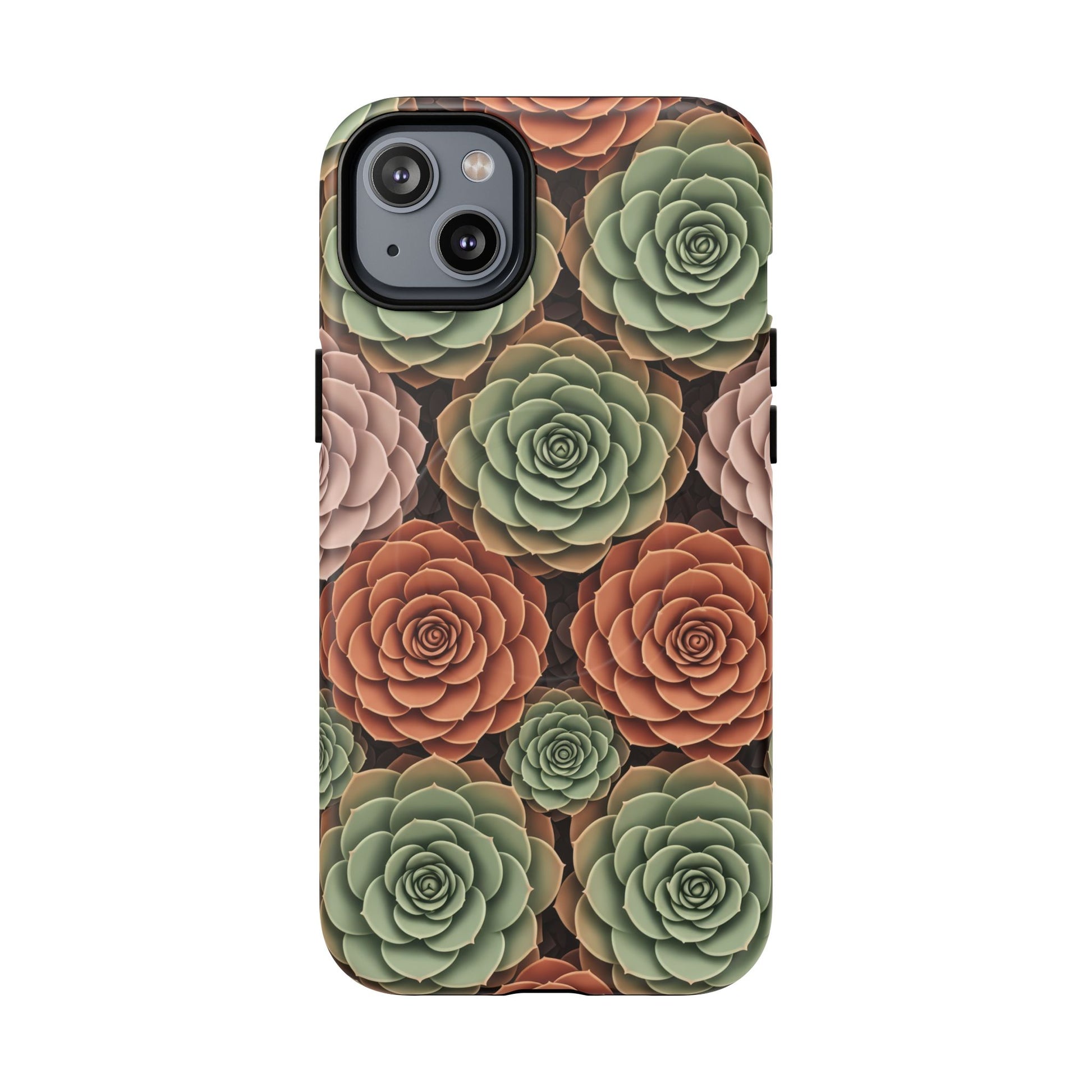 Magnetic Tough Case — Autumn Succulent Floral Phone Cover iPhone 14 Plus Matte Phone Case