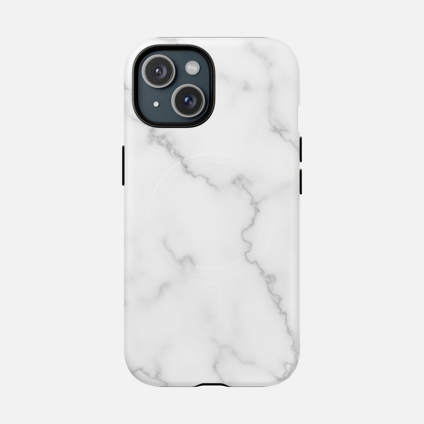 White Marble iPhone Case — Tough Magnetic | MagSafe Compatible