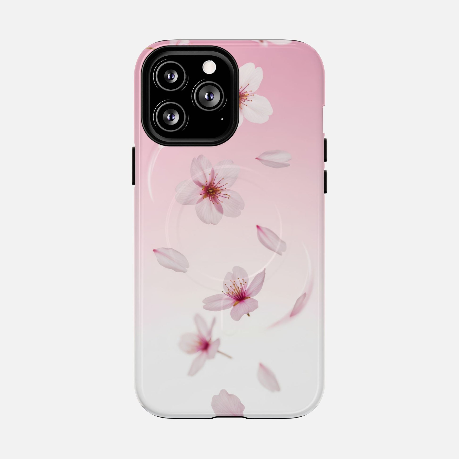 Floral Sakura Tough Magnetic Phone Case — Pink Cherry Blossom Design iPhone 13 Pro Max Glossy Phone Case
