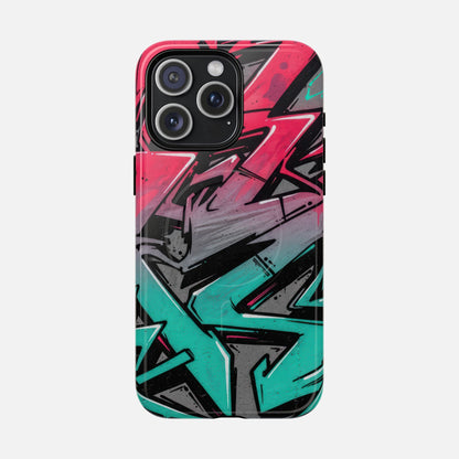 Graffiti Street Art Tough Magnetic Phone Case iPhone 15 Pro Max Glossy Phone Case