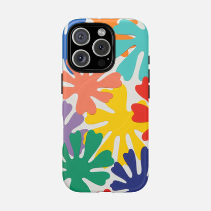 Colorful Tropical Leaves iPhone Case — Tough Magnetic | MagSafe Compatible