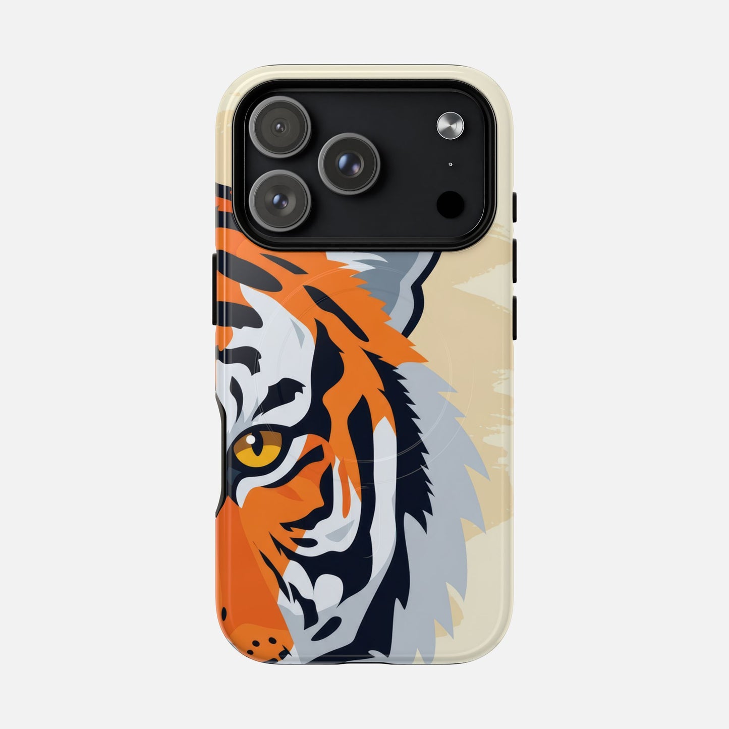 Tiger Face Magnetic Phone Case — Tough Protective Magnetic Cover iPhone 17 Pro Glossy Phone Case