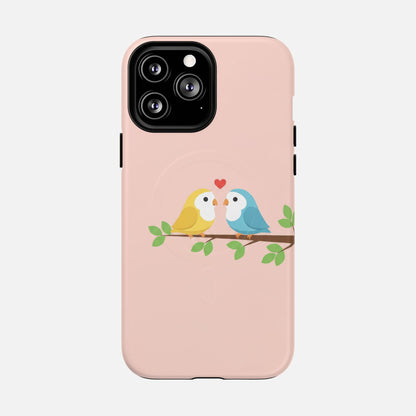 Cute Love Birds iPhone Case — Tough Magnetic | MagSafe Compatible