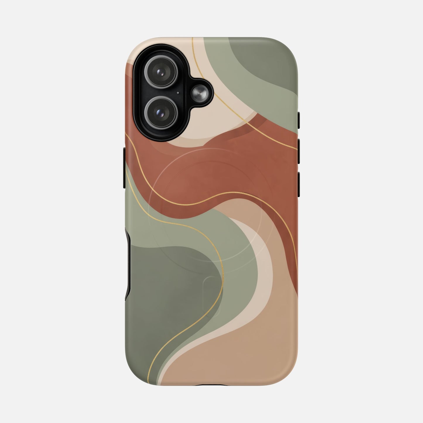 Abstract Earth Tone iPhone Case — Tough Magnetic | MagSafe Compatible