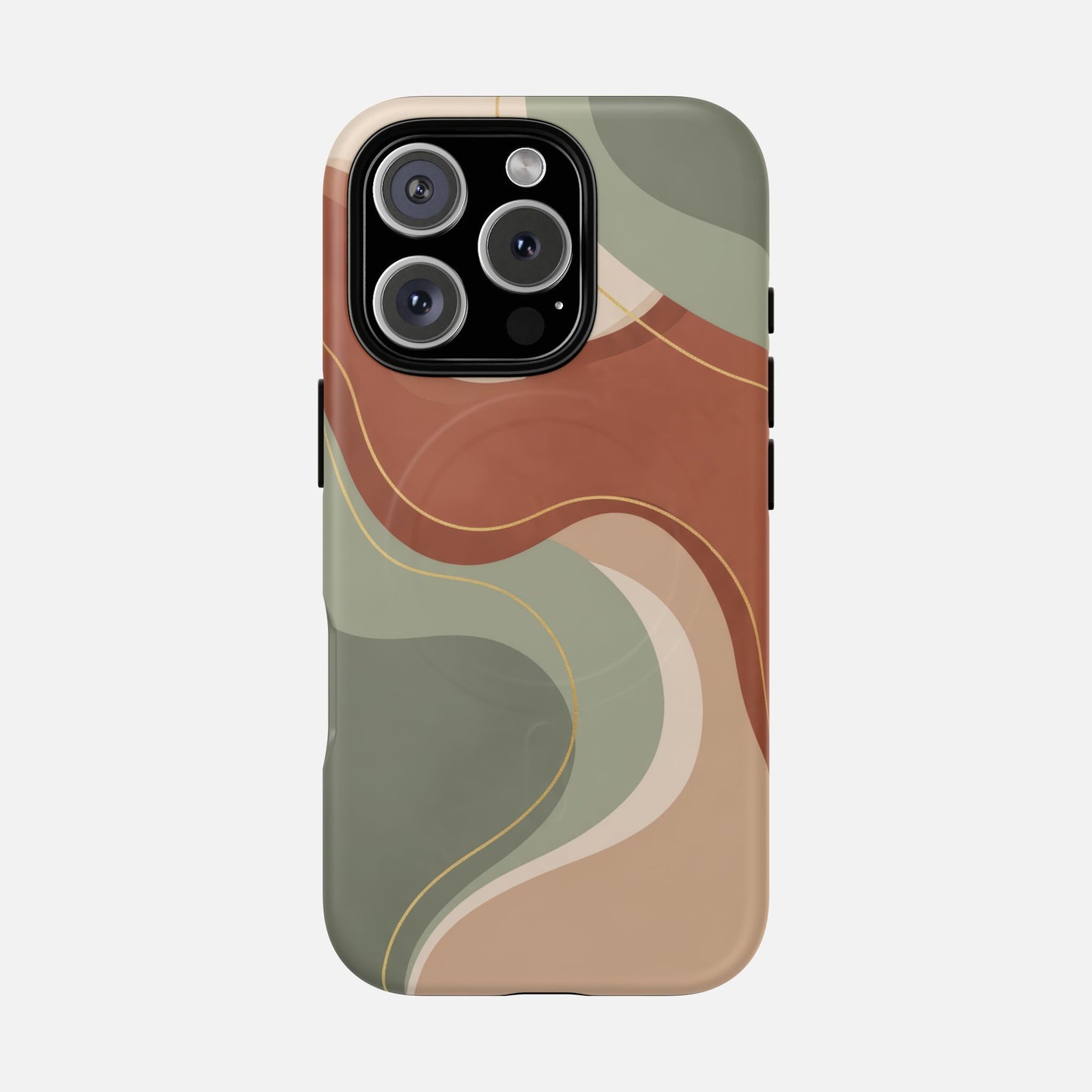 Abstract Earth Tone iPhone Case — Tough Magnetic | MagSafe Compatible