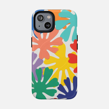 Colorful Tropical Leaves iPhone Case — Tough Magnetic | MagSafe Compatible