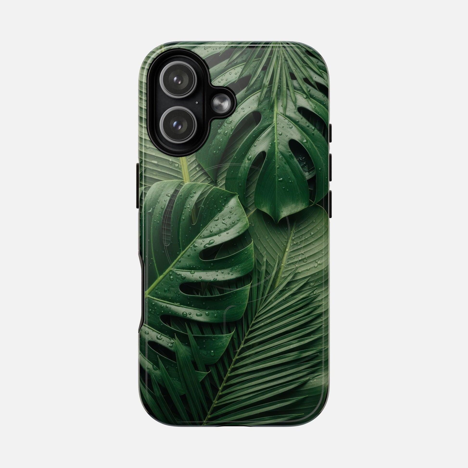Tropical Monstera Magnetic Phone Case — Tough Protective iPhone Cover iPhone 17 Glossy Phone Case