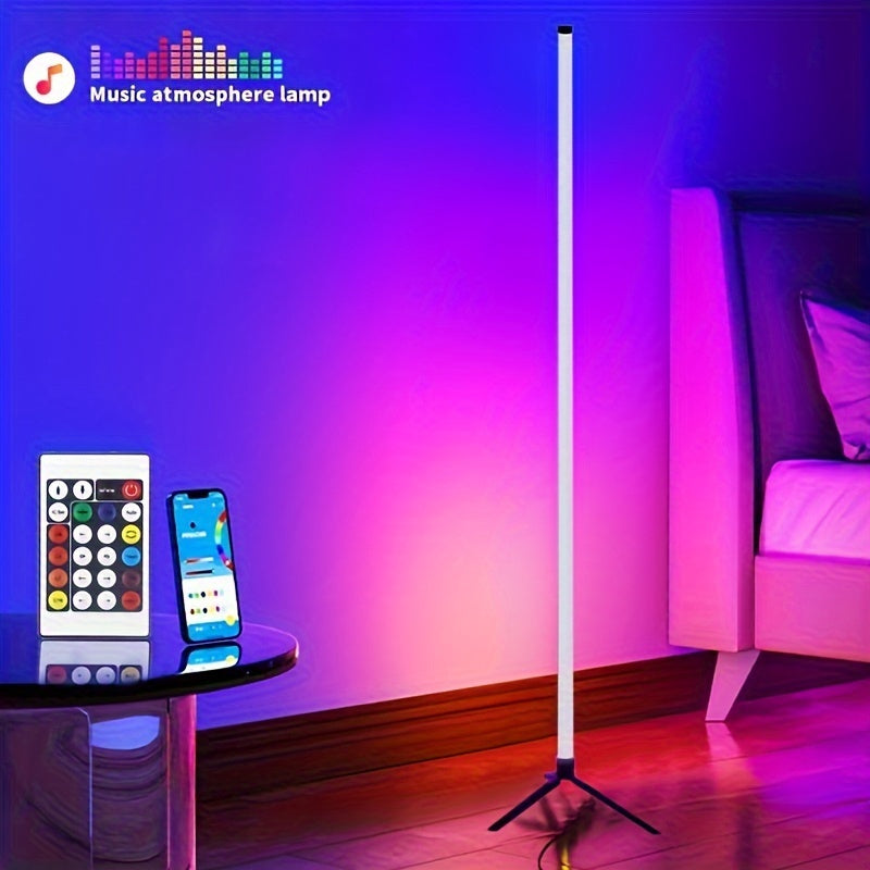 Intelligent LED RGB Floor Lamp - Color-Changing, App & Remote Control, Music-Sync Dimming - Zaidni Store