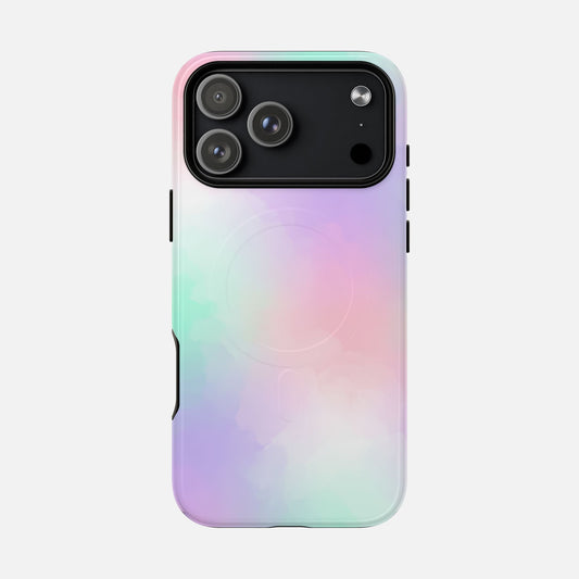 Pastel Gradient Tough Magnetic Phone Case — Soft Pink, Mint & Lavender Protection iPhone 17 Pro Max Glossy Phone Case