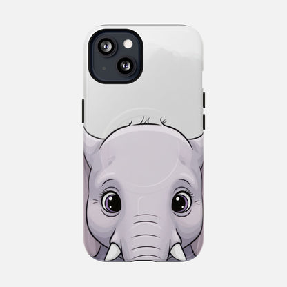 Cute Elephant iPhone Case — Tough Magnetic | MagSafe Compatible