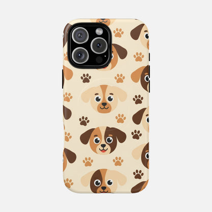 Cute Cartoon Puppy Paw iPhone Case — Tough Magnetic | MagSafe Compatible